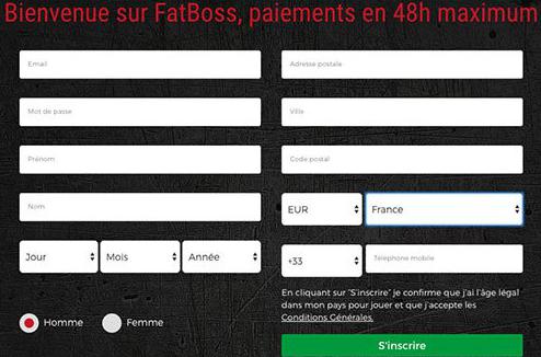 proces rejestracji w kasynie fatboss